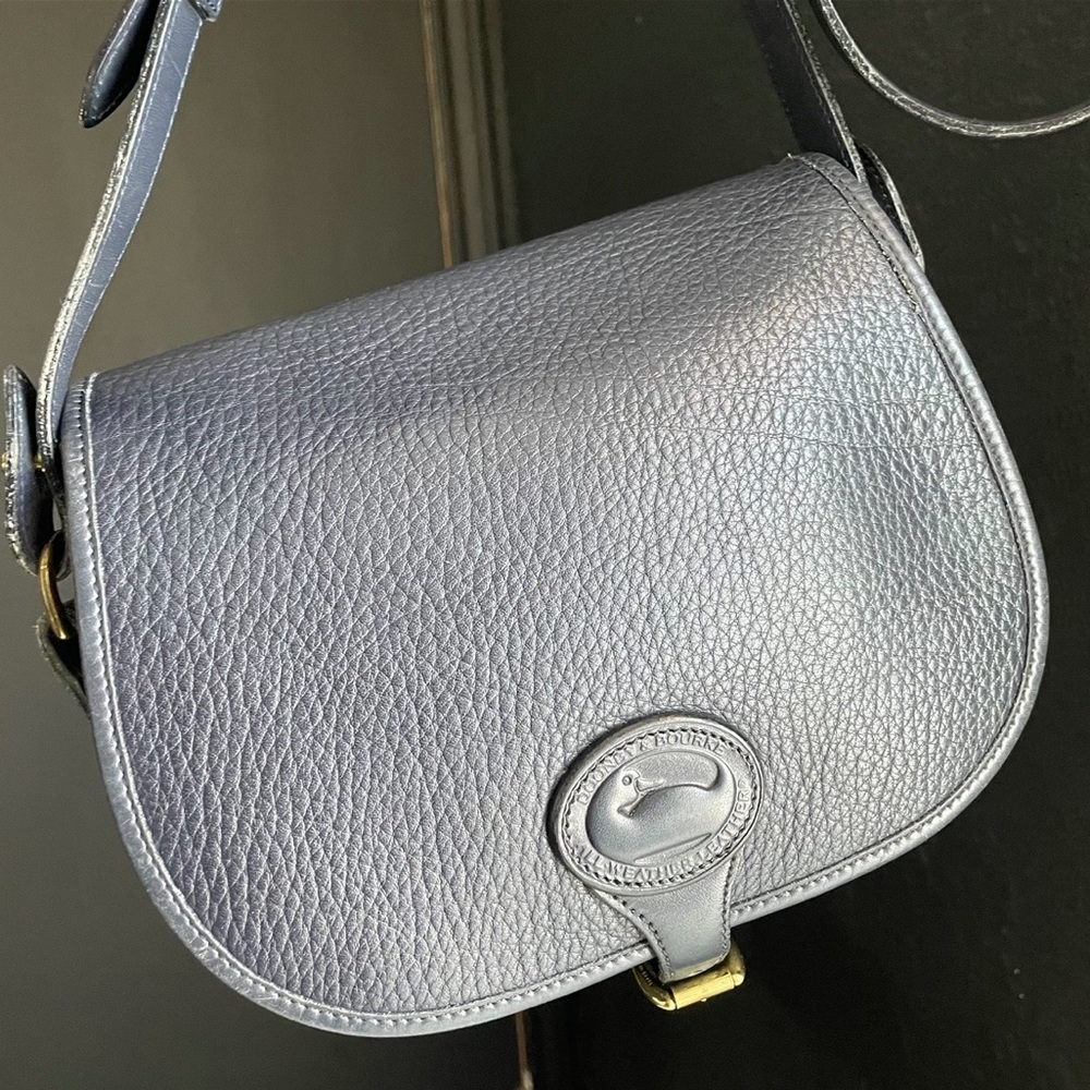 Dooney and Bourke AWL Leather Navy Blue Saddle crossbody Bag - Picture 14 of 15
